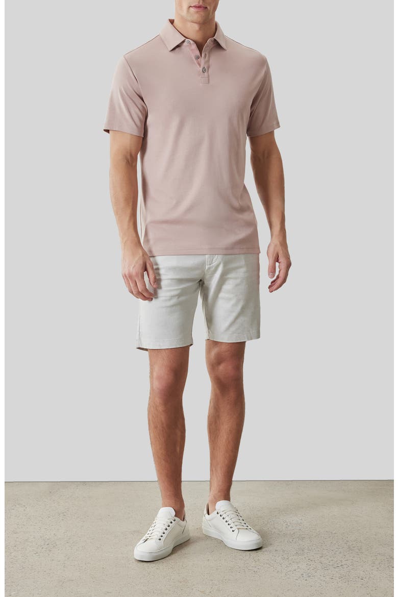 Georgia Short Sleeve Pima Cotton Polo, Alternate, color, POWDER CORAL