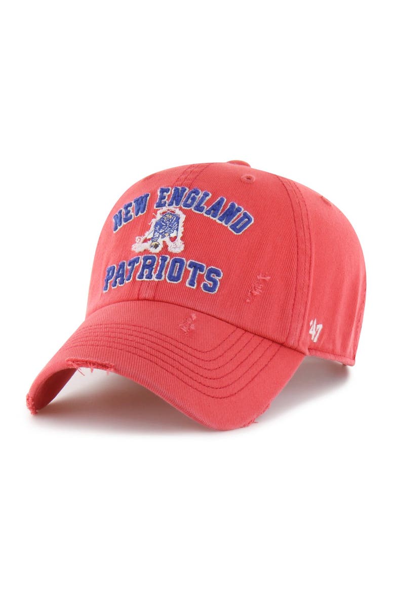Men's '47  Red New England Patriots Seymoore Clean Up Adjustable Hat, Main, color, Red
