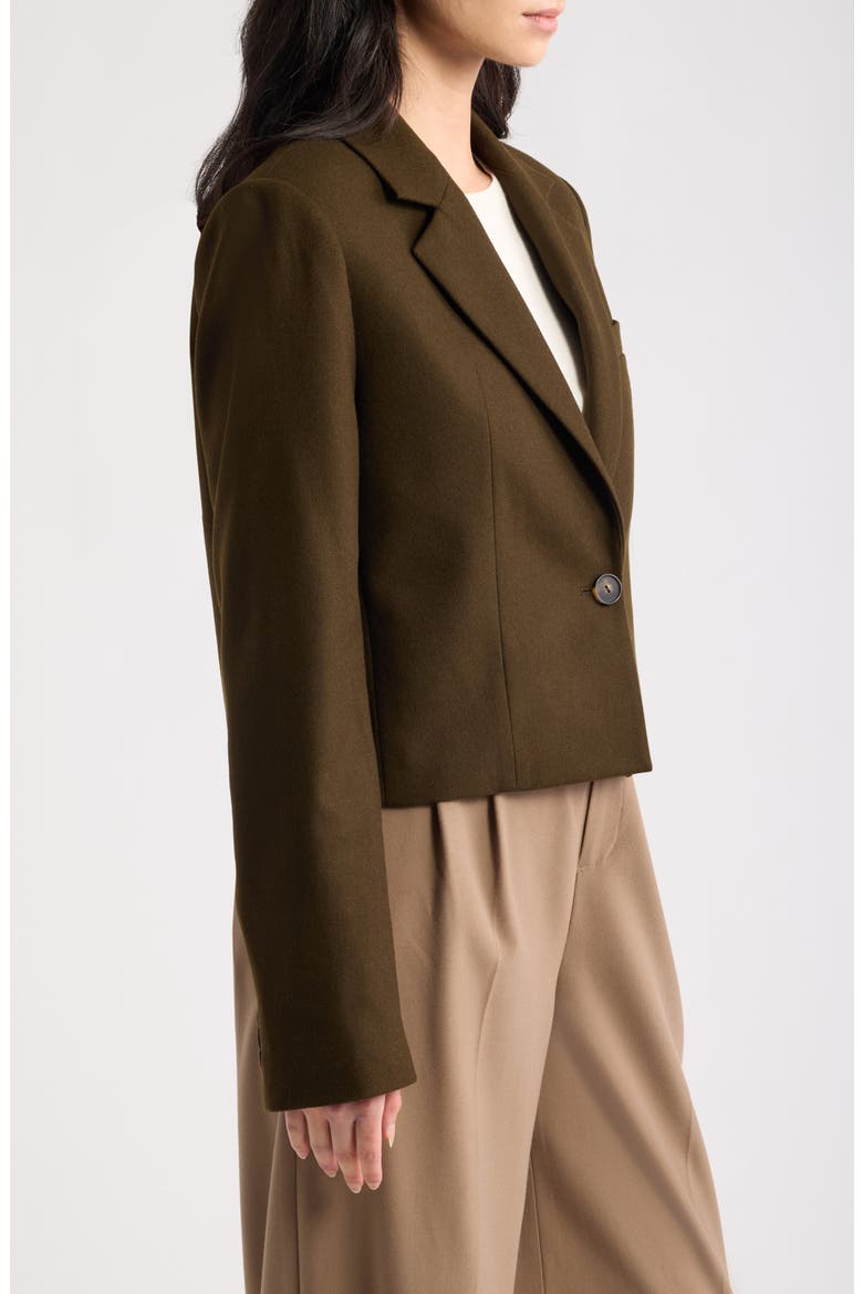 Short Flannel Blazer, Alternate, color, PINEWOOD