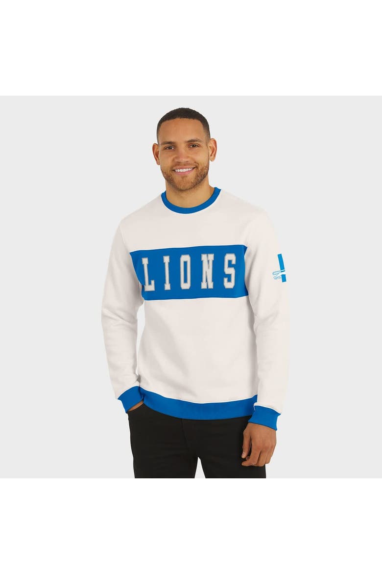 Men's Darius Rucker Collection by Fanatics  Cream Detroit Lions Colorblock Pullover Sweatshirt, Alternate, color, Cream