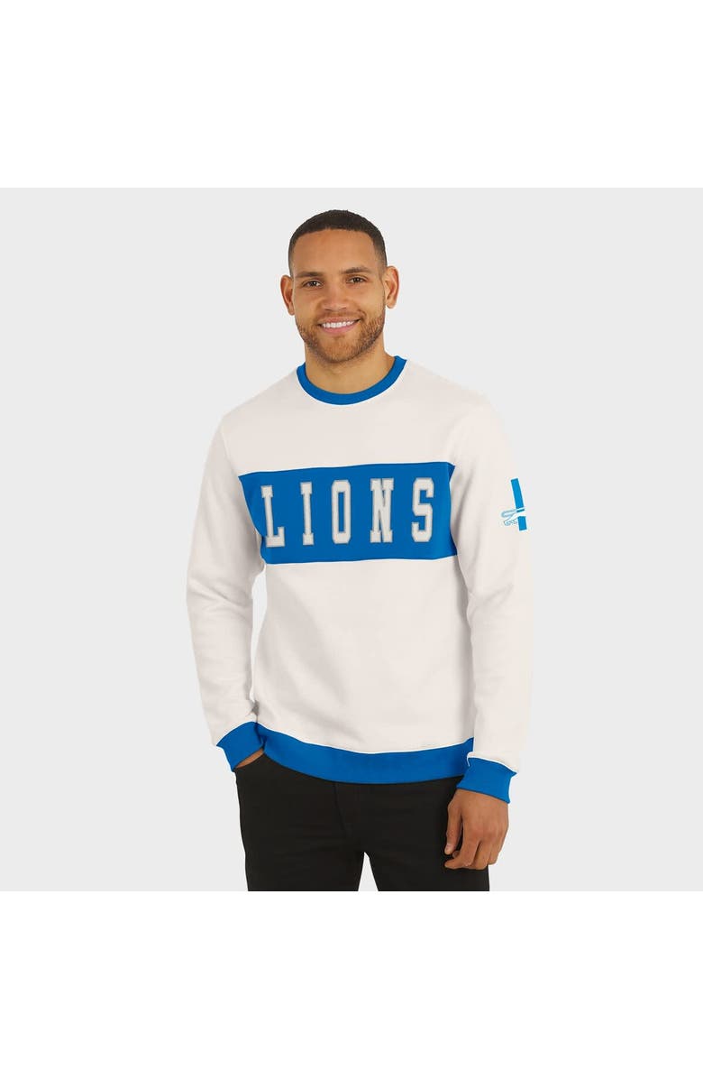 Darius Rucker Collection by Fanatics Men's Darius Rucker Collection by Fanatics Cream Detroit Lions Colorblock Pullover Sweatshirt, Alternate, color, Cream