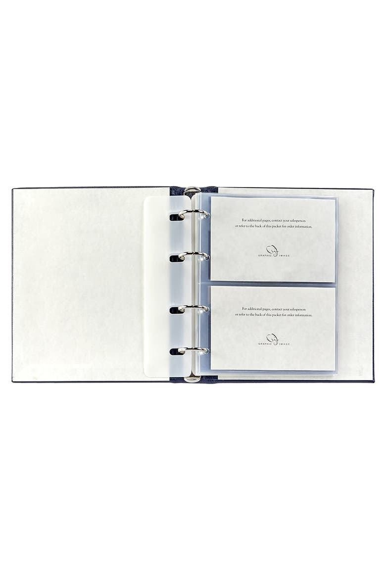Medium 3-Ring Clear Pocket Album, Alternate, color, Navy