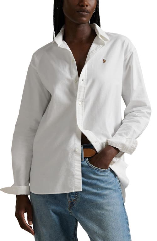 Polo Ralph Lauren The Iconic Relaxed Fit Oxford Button-up Shirt In White