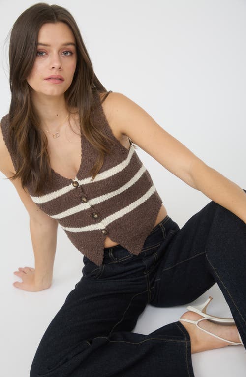 BLU PEPPER BLU PEPPER STRIPE CROP SWEATER VEST