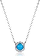 Lafonn Reconstituted Turquoise Halo Necklace
