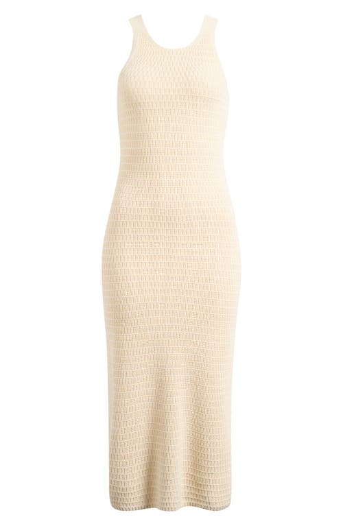 Vero Moda Malavi Open Stitch Midi Sweater Dress In White