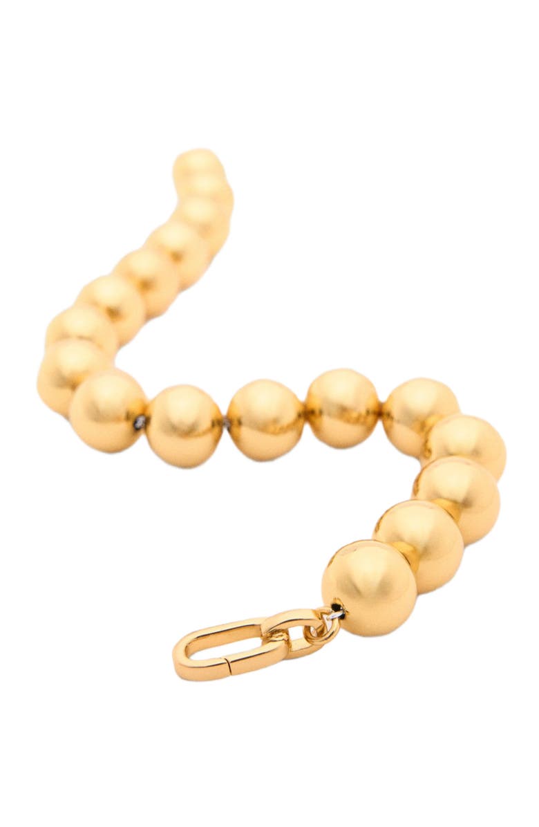 maje Two-tone pearl necklace, Alternate, color, Gold Silver