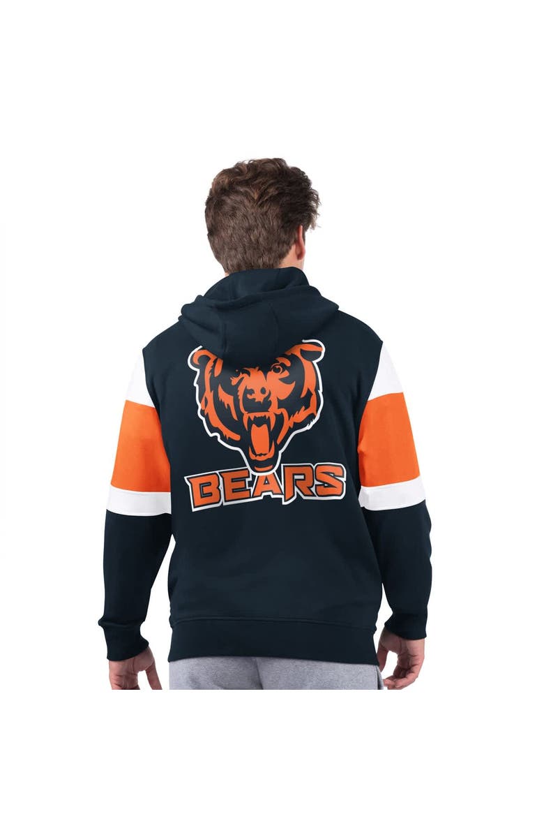 STARTER Men's Starter Navy Chicago Bears Extreme Full-Zip Hoodie, Alternate, color, Navy