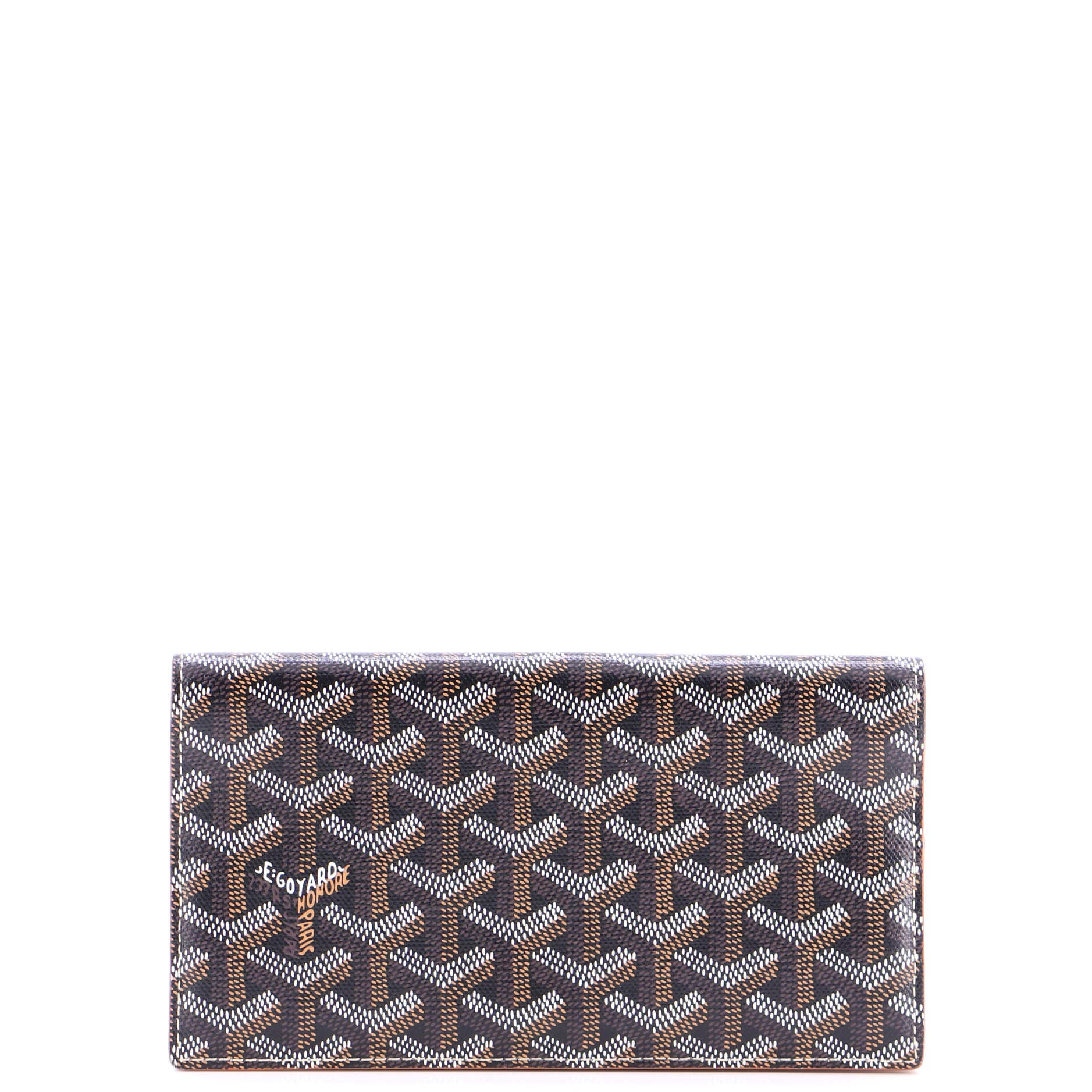 Pre-Owned Goyard Richelieu Wallet Coated Canvas Long, Main, color, Brown