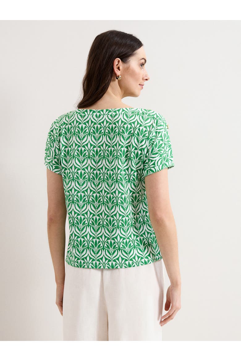Suzie Short Sleeve Boat Neck Top, Alternate, color, Green