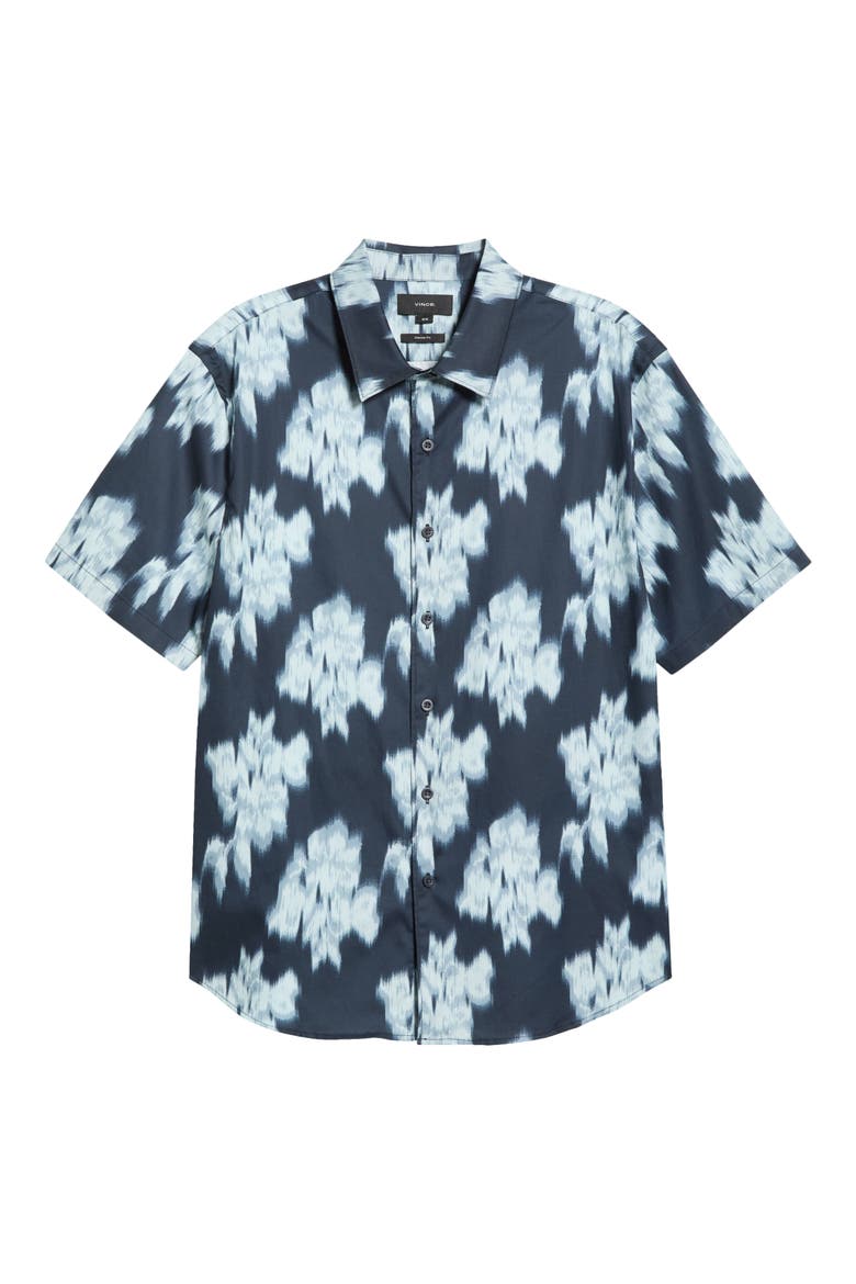 Blurred Roses Cotton Blend Button-Up Shirt, Alternate, color, STUDIO COMBO