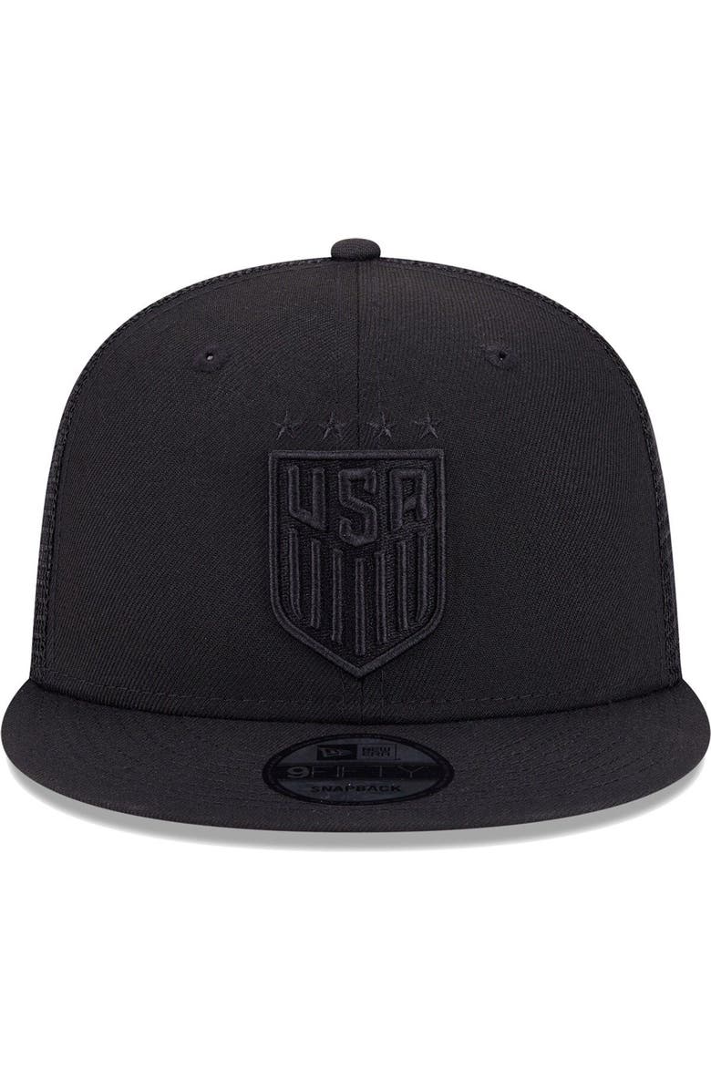 New Era Men's New Era Black USWNT Logo Classic 9FIFTY Trucker Snapback Hat, Alternate, color,