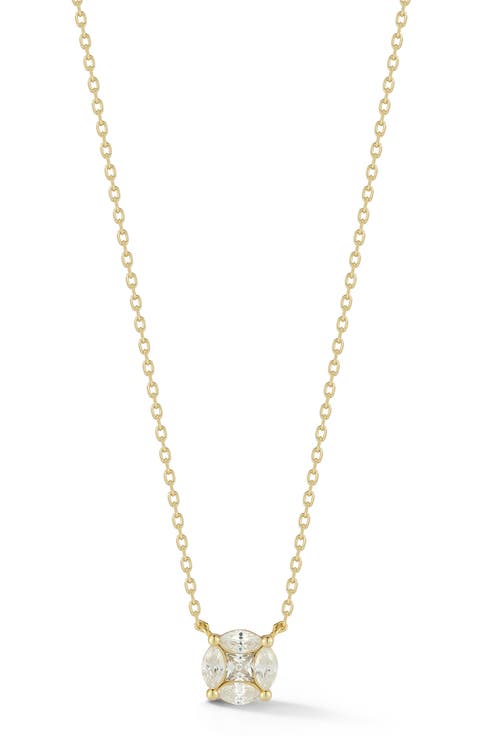 Illusion Cubic Zirconia Pendant Necklace