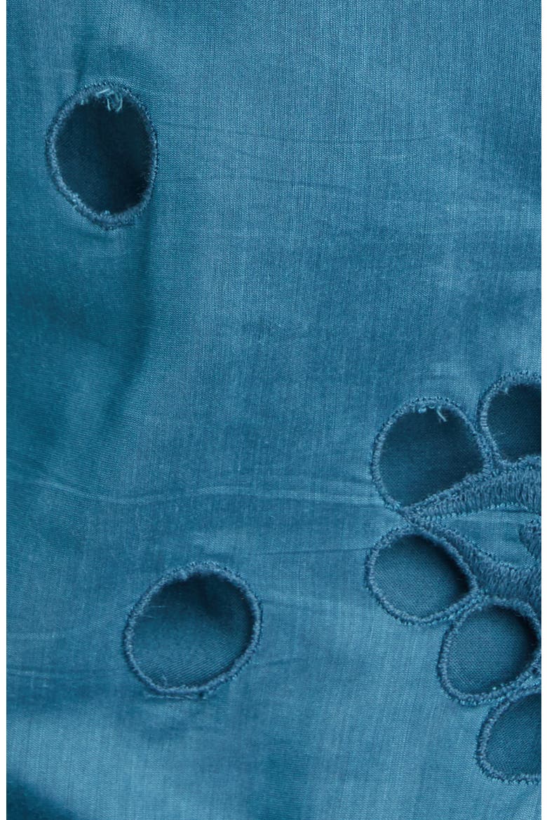 Honeysuckle Eyelet Top, Alternate, color, DEEP TEAL
