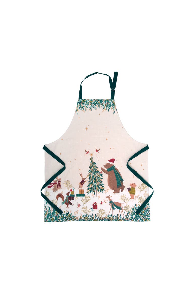 Woodland Tales Kitchen Apron, Main, color, Beige