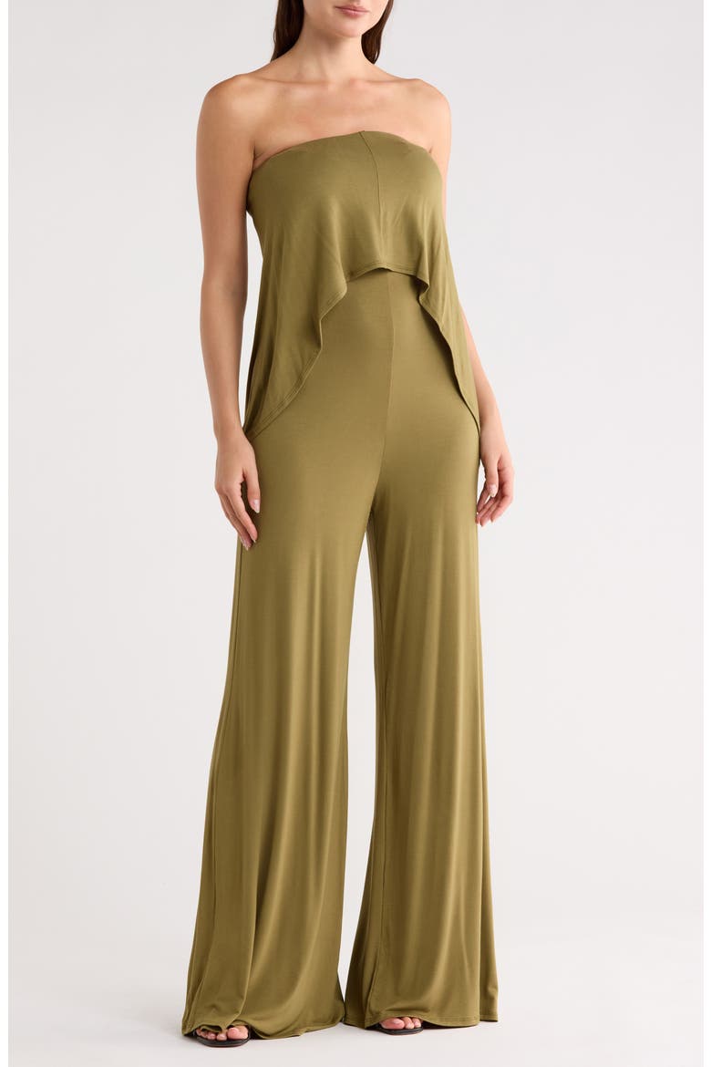 Strapless Popover Jumpsuit, Main, color, OLIVE MOSS
