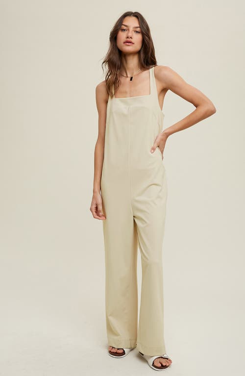 Wishlist Square Neck Sleeveless Scuba Jumpsuit In White