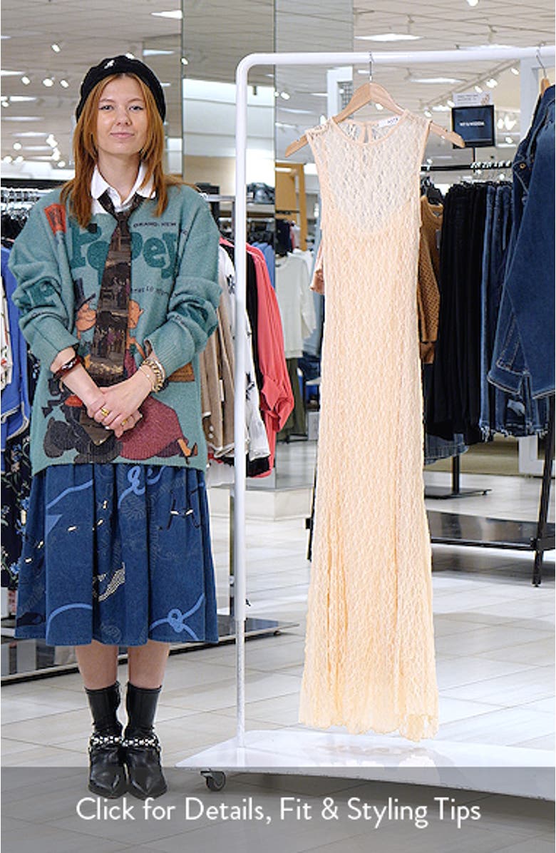 Annabella Lace Overlay Midi Dress, sales video thumbnail