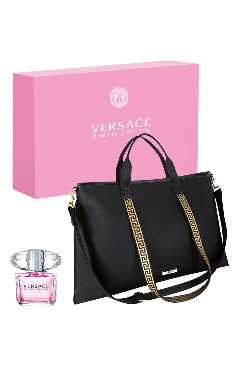Versace Bright Crystal Eau de Toilette & Tote Gift Set $160 Value, Main, color, 