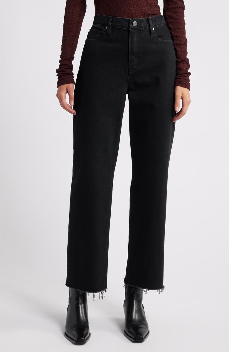 FRAME Le Jane High Waist Raw Hem Crop Straight Leg Jeans, Main, color, 