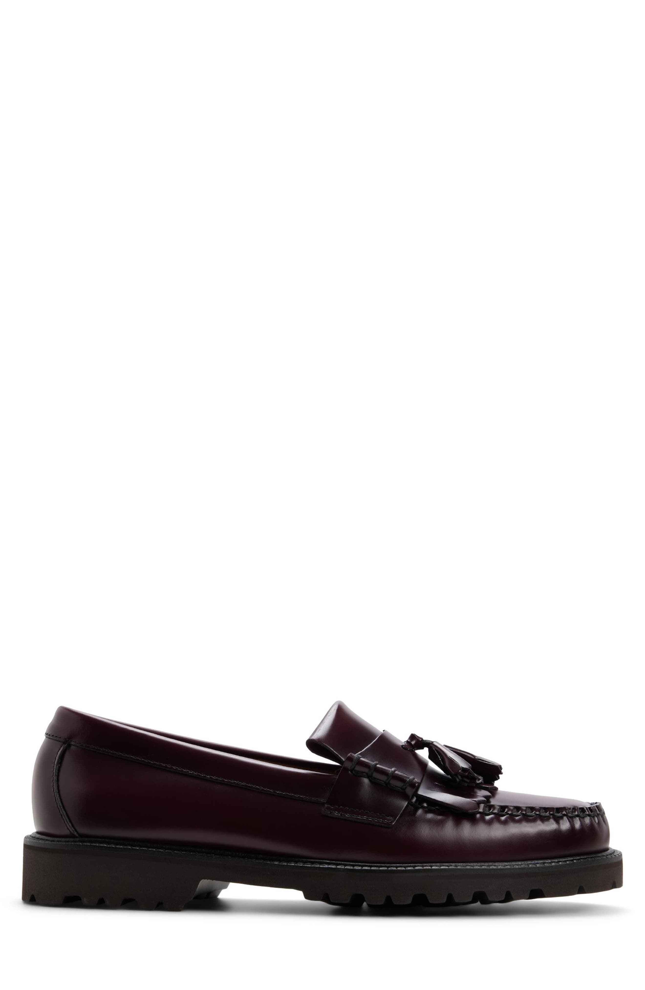 Layton Leather Penny Loafer, Alternate, color, WINE