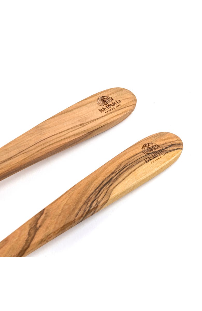 Berard Handcrafted Olive Wood 2 Piece Salad Serving Set, 14 Inch, Alternate, color, Brown