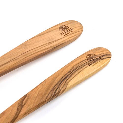 Berard Handcrafted Olive Wood 2 Piece Salad Serving Set, 14 Inch In Brown