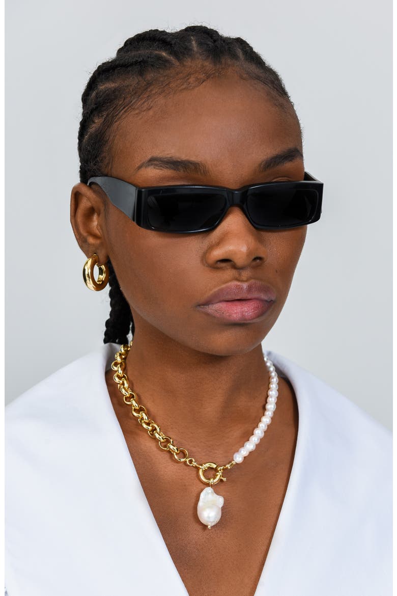 Caxias Freshwater Pearl & Chain Necklace (Nordstrom Exclusive), Alternate, color, GOLD