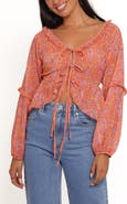 Petal & Pup Isolt Paisley Print Tie Front Shirt