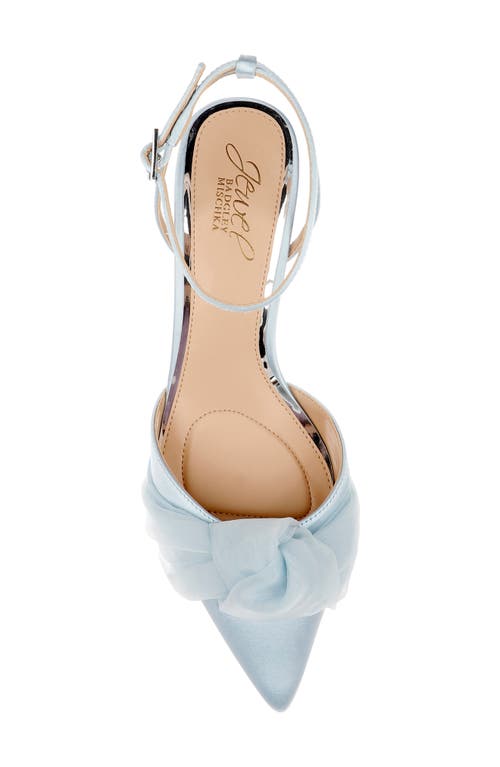 Jewel Badgley Mischka Favor Ankle Strap Pointed Toe Kitten Heel Pump