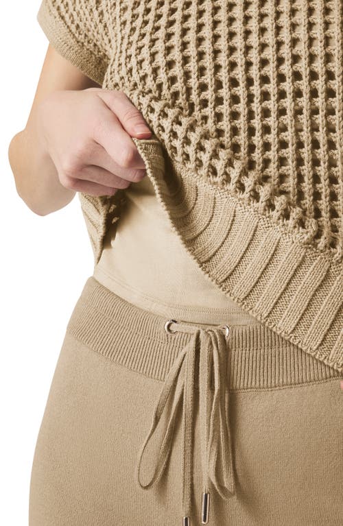 Splendid X @cellajaneblog Pointelle Sweater Vest In Brown