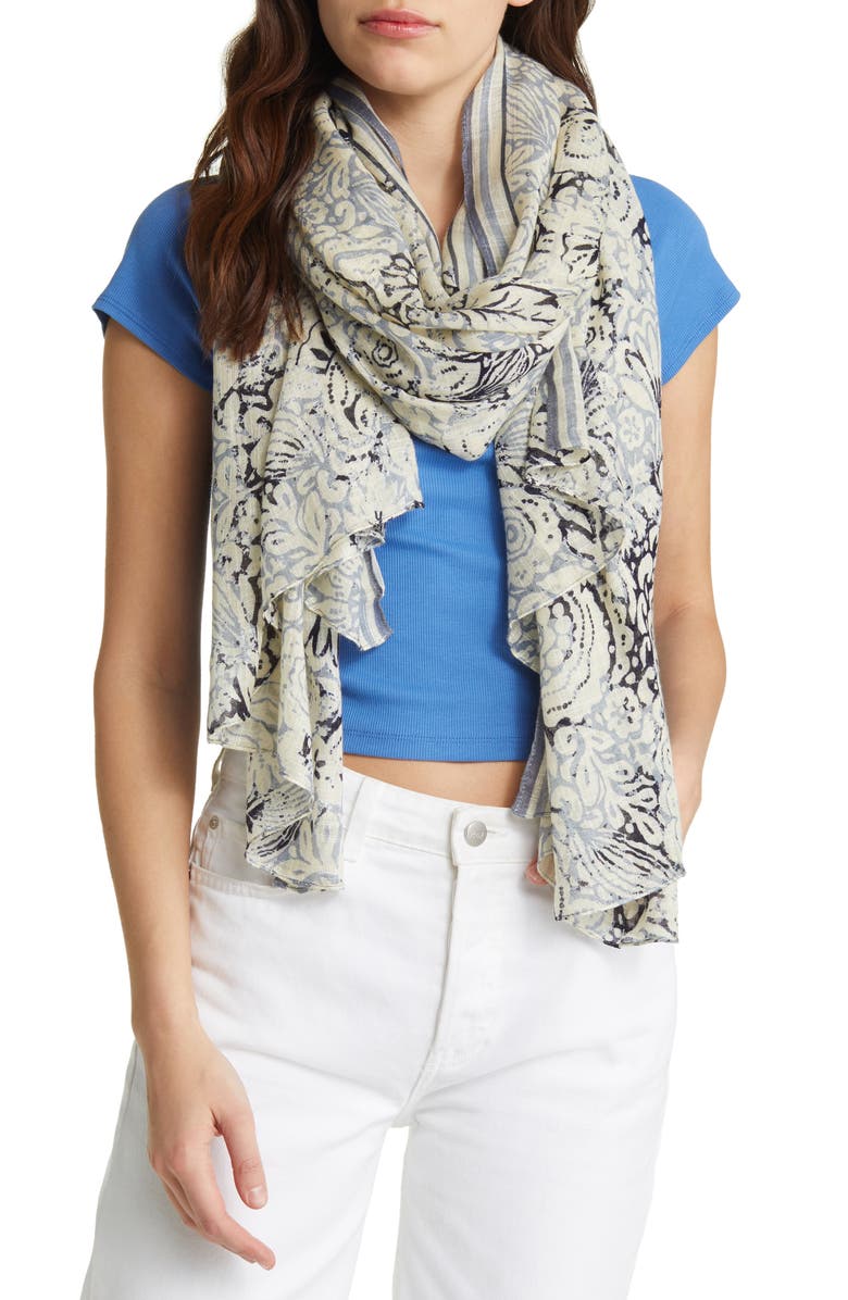 Treasure & Bond Floral Scarf, Main, color, 