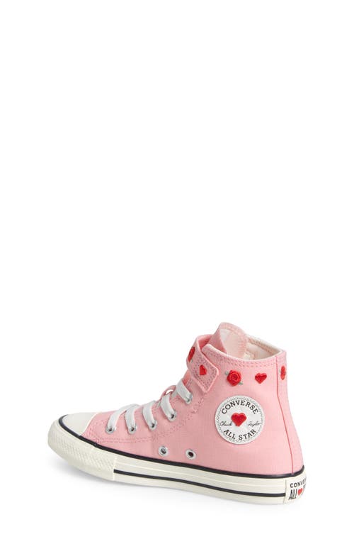 Shop Converse Kids' Chuck Taylor® All Star® Valentines Day High Top Sneaker In Jellyfish Jitter/red/egret