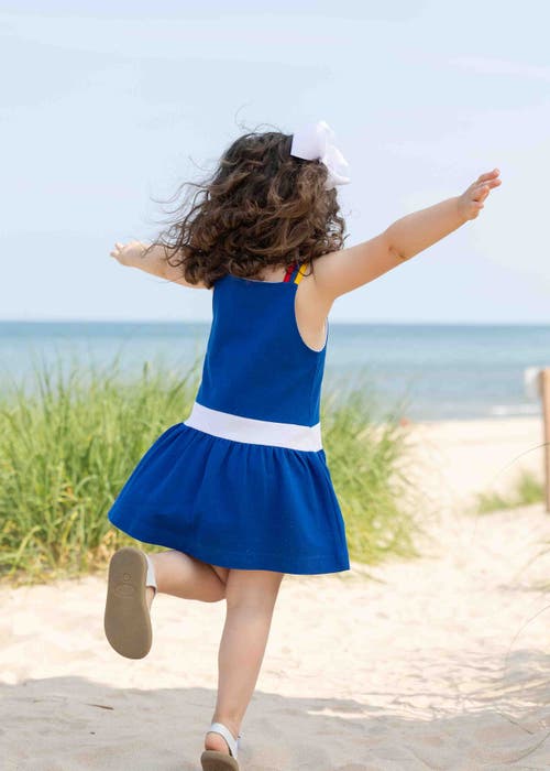 Florence Eiseman Pique Knit Dress With Sailboat In Multi