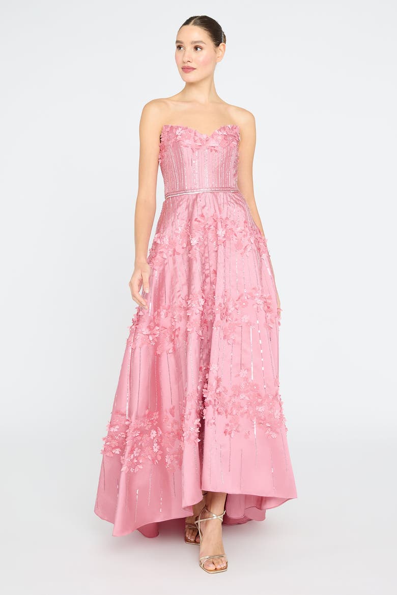 Toby Beaded Gown, Alternate, color, Wild Rose