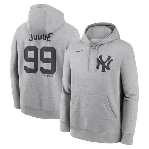 Men's Nike Aaron Judge Heather Gray New York Yankees Player Name & Number Club Fleece Pullover Hoodie