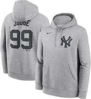 Nike Men's Nike Aaron Judge Heather Gray New York Yankees Player Name & Number Club Fleece Pullover Hoodie