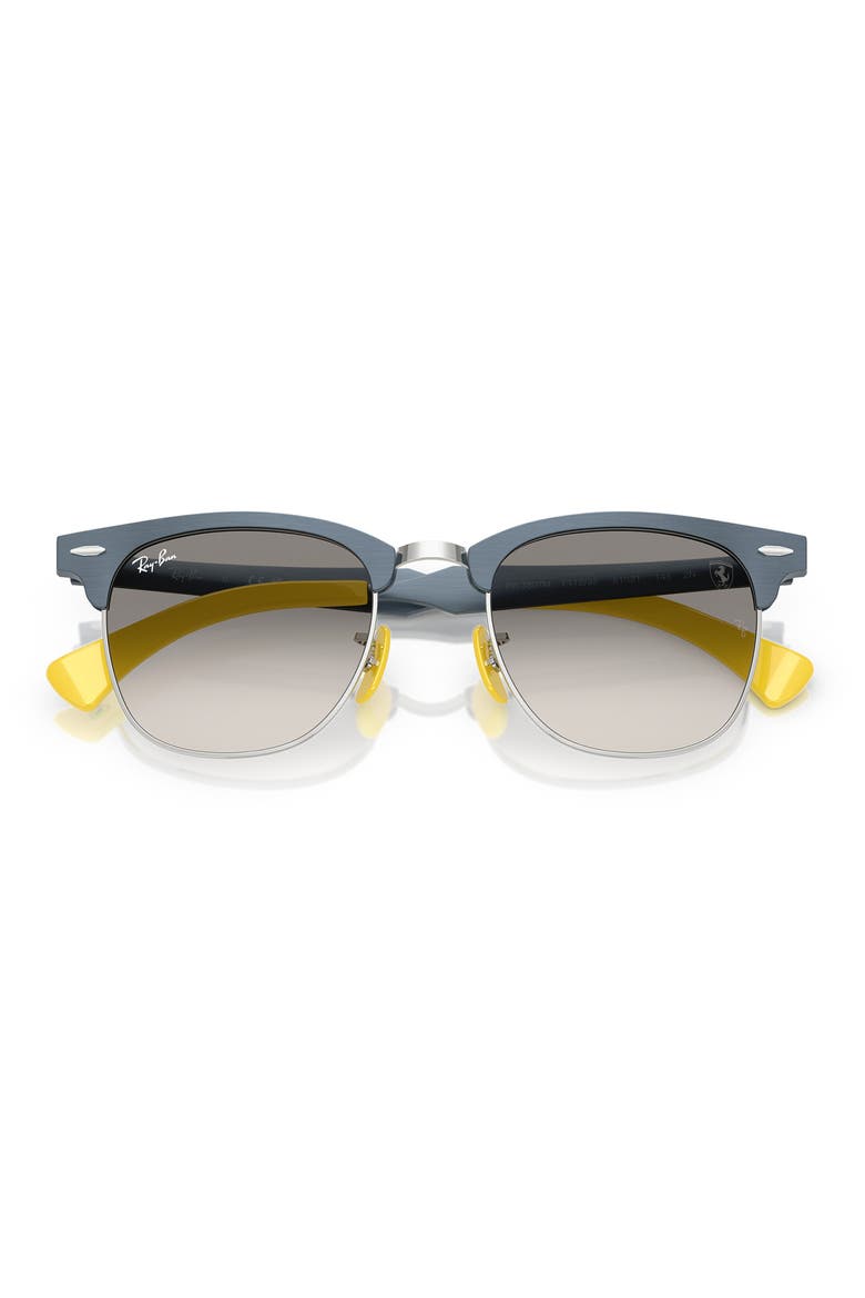 60mm Scuderia Ferrari Clubmaster Polarized Sunglasses, Alternate, color, GREY GRADIENT