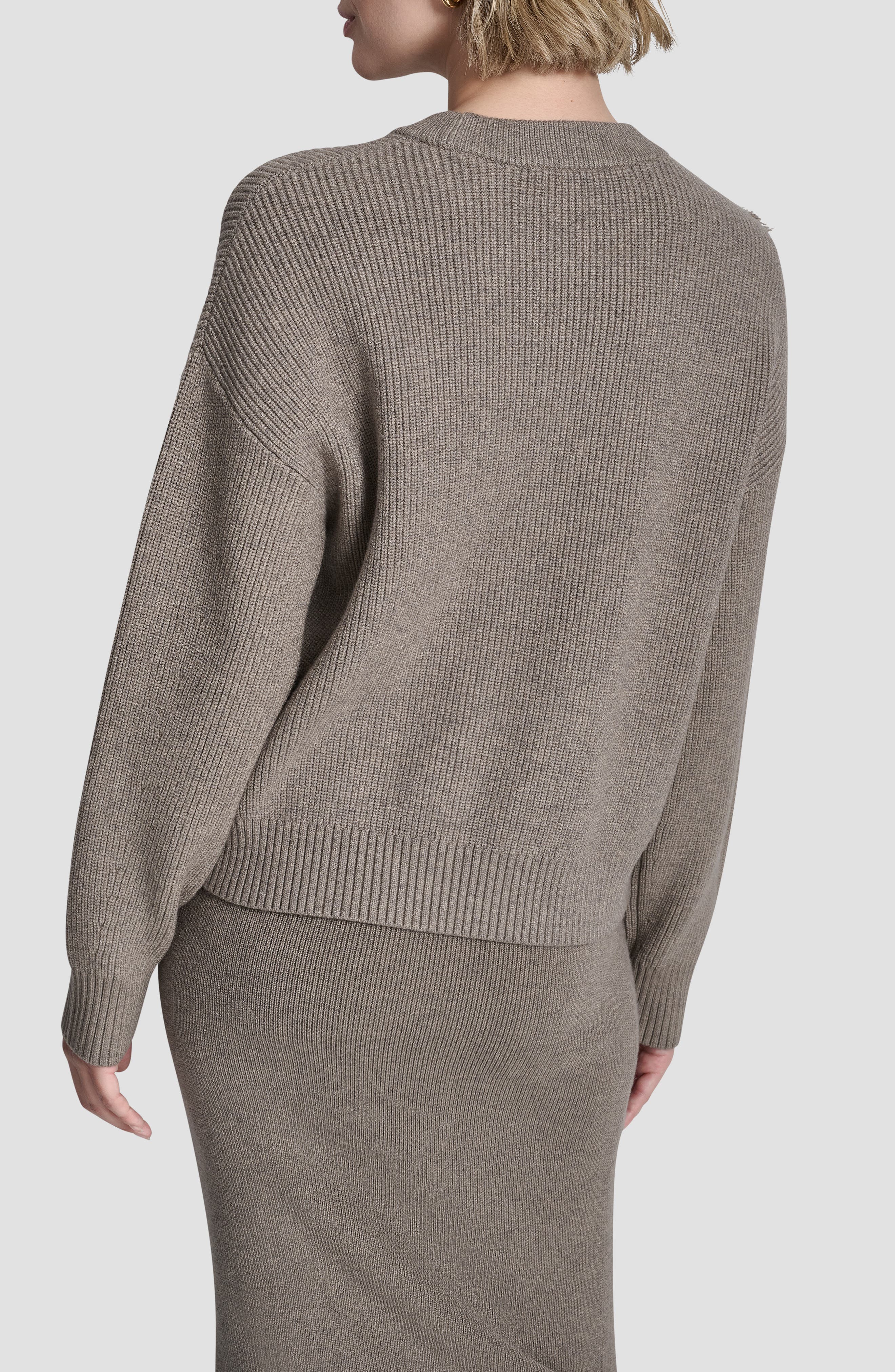 Fringe Detail Rib Sweater - image 4