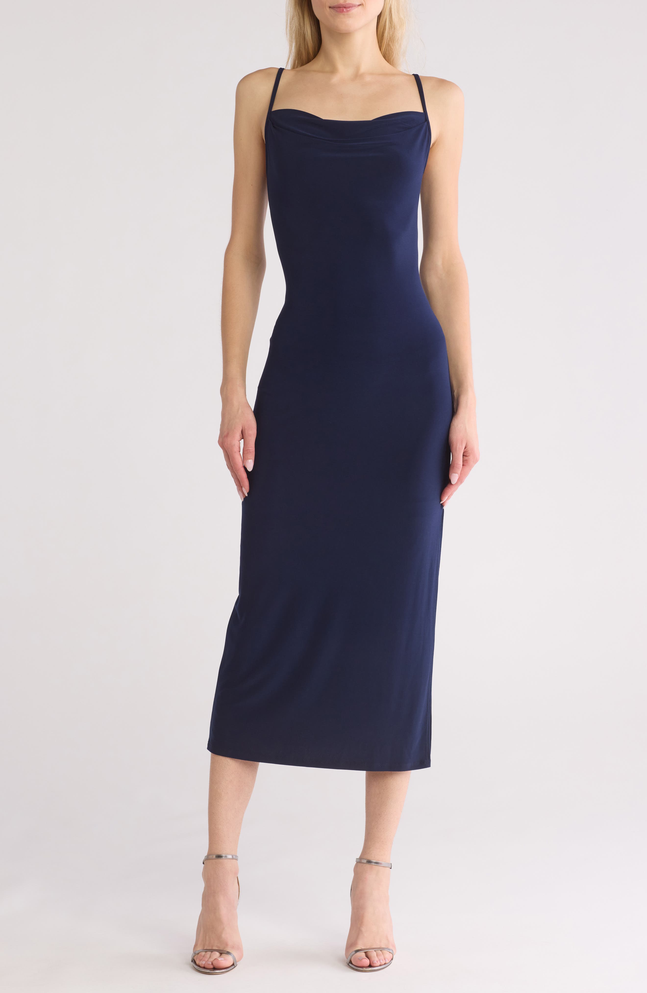 bebe Scoop Neck Midi Dress
