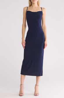 bebe Scoop Neck Midi Dress