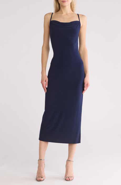 bebe Scoop Neck Midi Dress