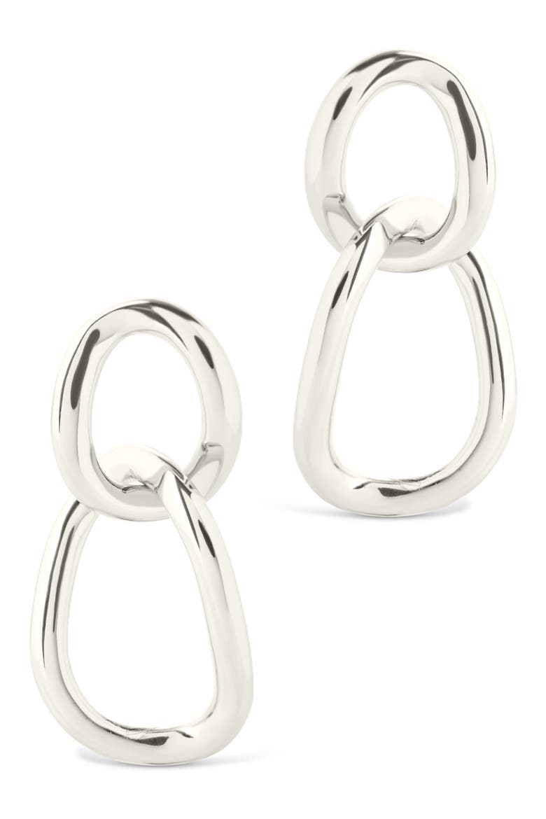 Cruz Double Link Drop Earrings, Alternate, color, SILVER