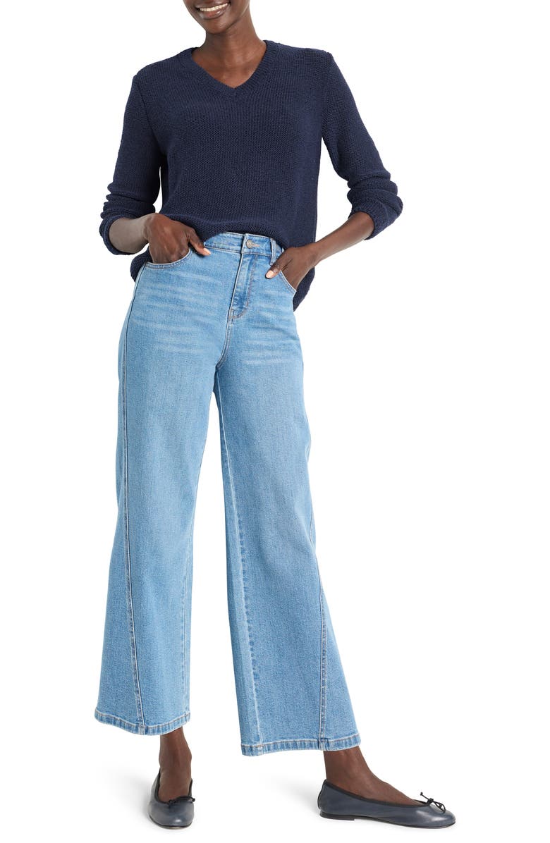 NIC+ZOE Crimpy V-Neck Sweater, Alternate, color, 