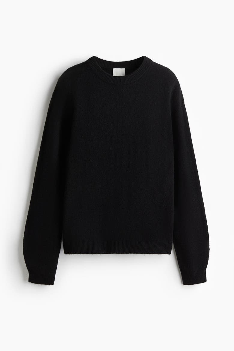 Knit sweater, Alternate, color, Black