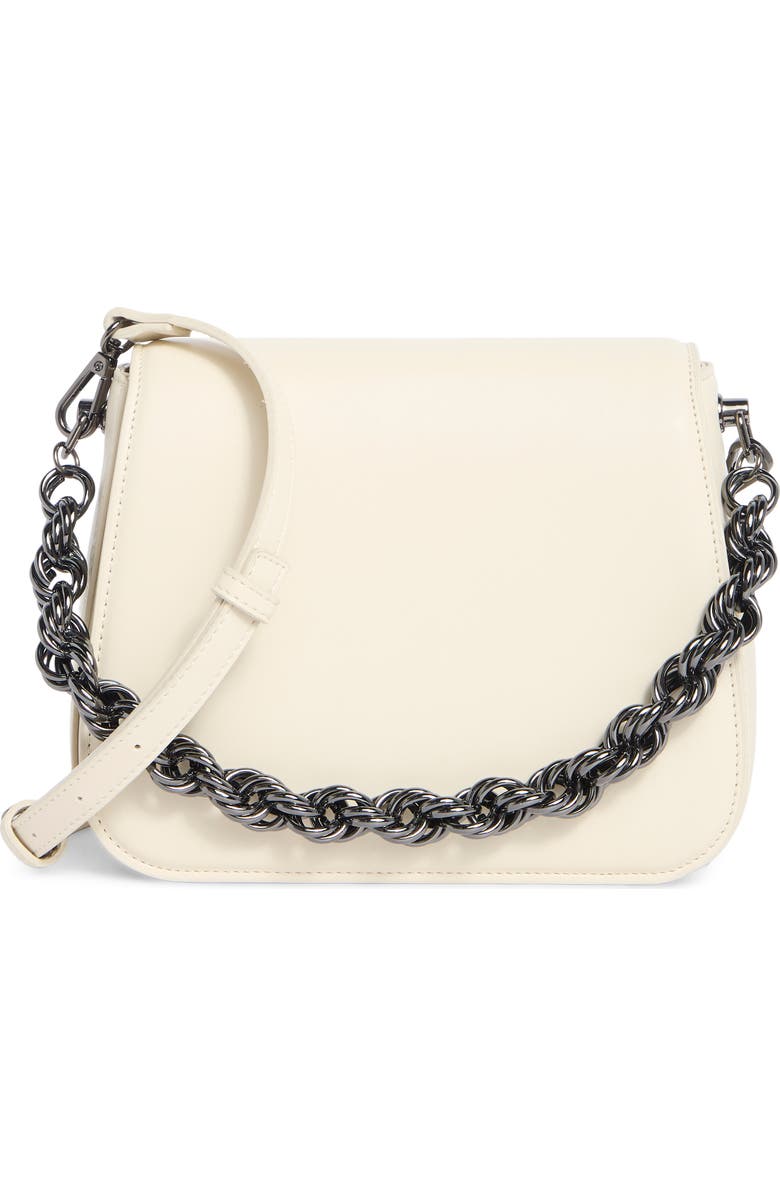 BCBG Twisted Top Handle Saddle Bag, Main, color, Cloud