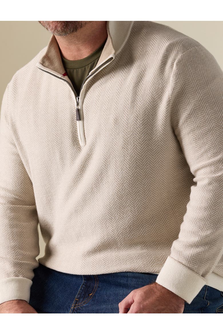 Big & Tall Navtech jacquard 1/4-Zip Pullover, Alternate, color, NATURAL