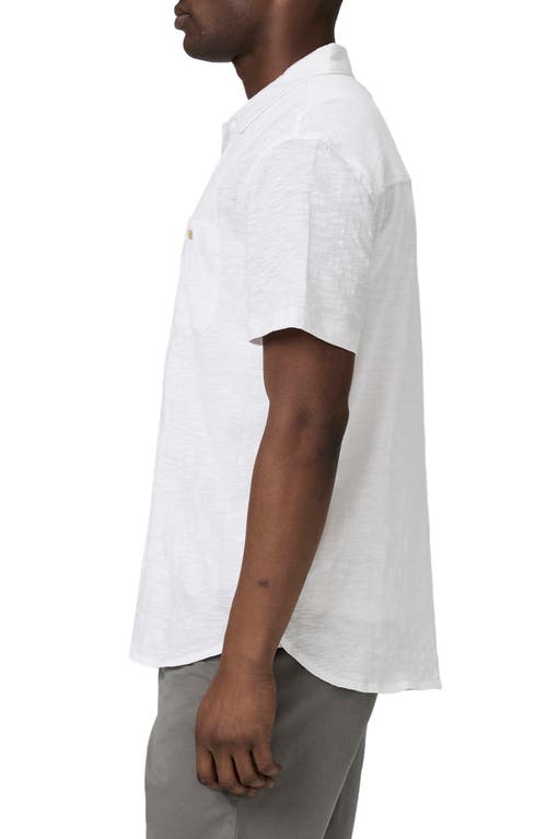 Paige Carillo Short Sleeve Button-up Shirt In Fresh White
