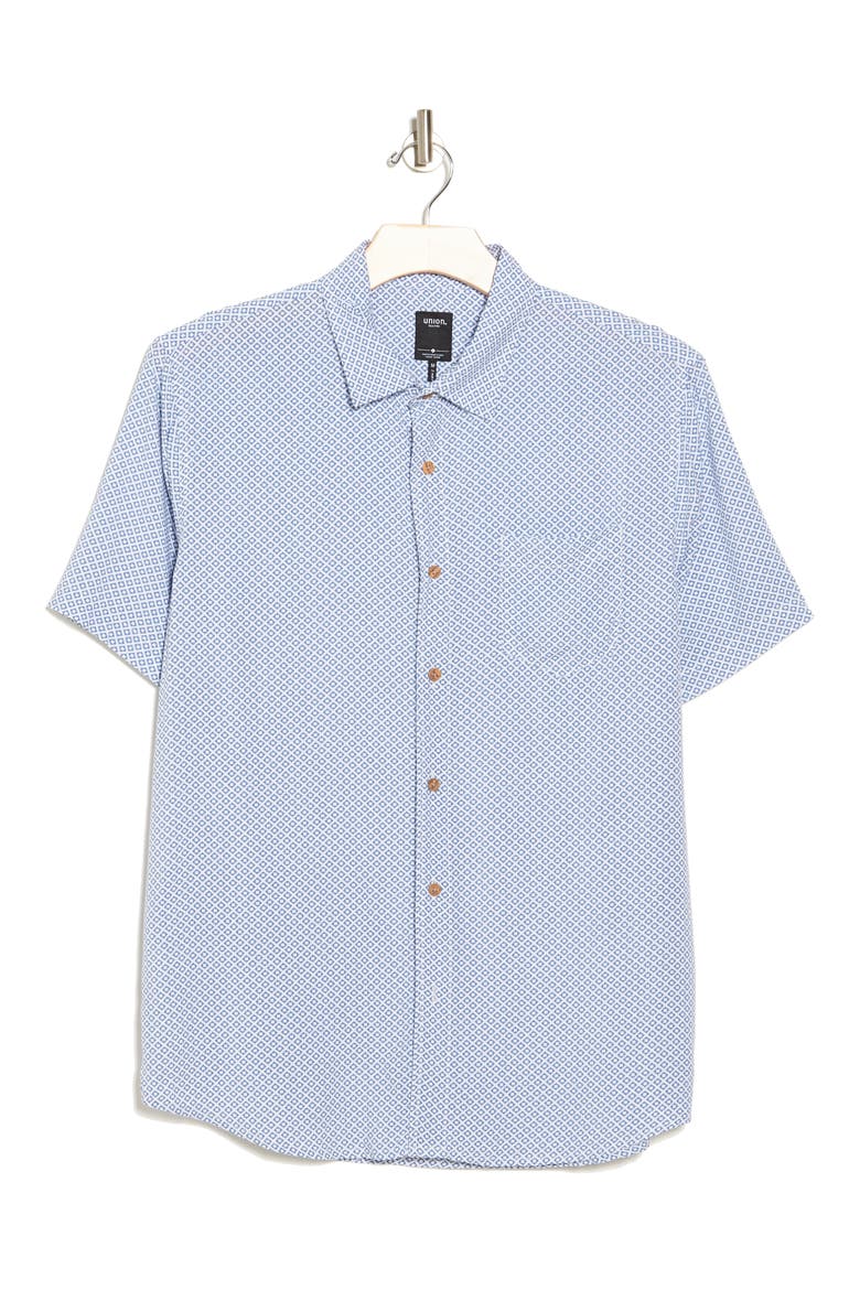 Venice Relaxed Fit Short Sleeve Button-Up Shirt, Alternate, color, BLUE BEACH