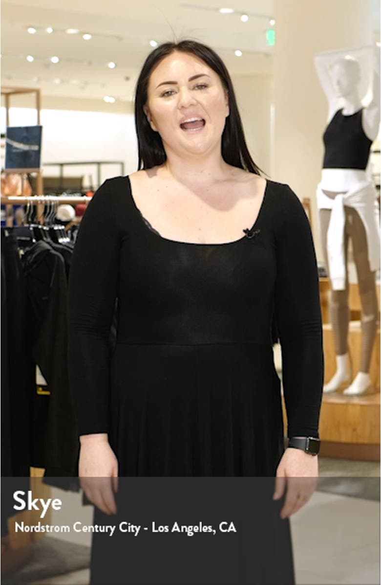 Long Sleeve Sequin Knit Gown, sales video thumbnail